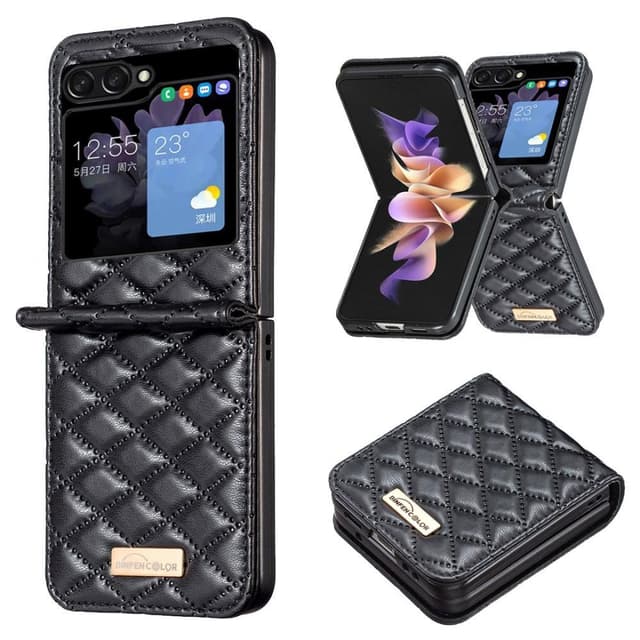 SKALO Samsung Z Flip5 BINFEN COLOR Quilted Flip Cover - Sort