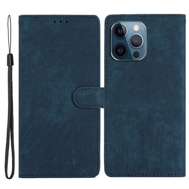SKALO iPhone 15 Pro Max Lompakkokotelo PU-nahkaa - Sininen