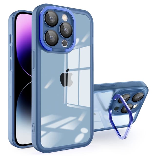 SKALO iPhone 15 Pro Colour Bumper Camera Ring Cover - Blå