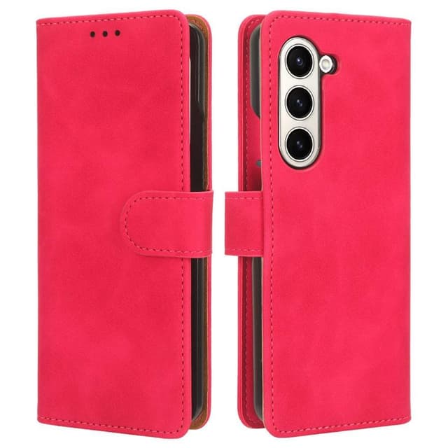 SKALO Samsung Z Fold5 Lompakkokotelo PU-nahkaa - Cerise