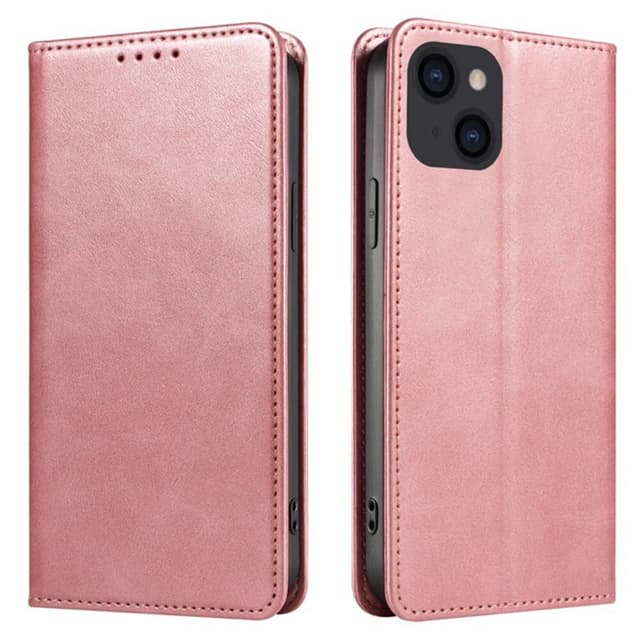 SKALO iPhone 15 Pro Max Premium Wallet Flip Cover - Rosa guld