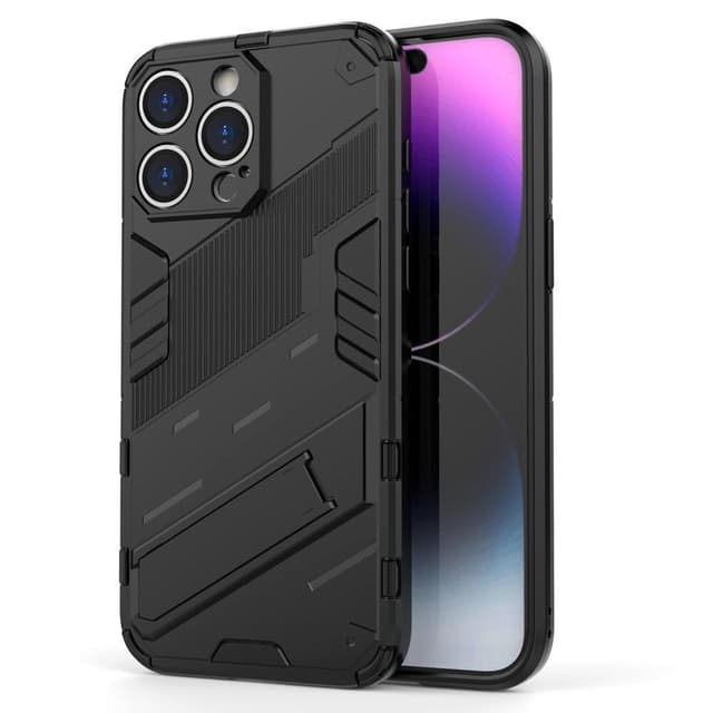 SKALO iPhone 15 Pro Max Hybrid BIBERCAS Cover - Sort