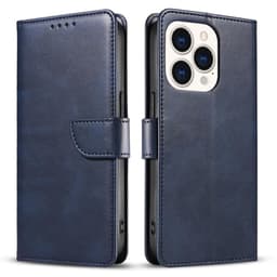 SKALO iPhone 15 Plus Premium Wallet Lompakkokotelo - Sininen