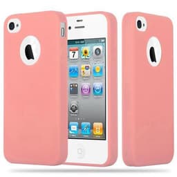 iPhone 4 / 4S silikondeksel cover (rosa)