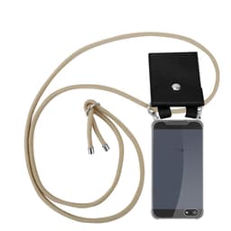iPhone 5 / 5S / SE 2016 Deksel med Halskjede (brun)