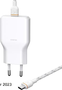 Unisynk G3 36 W USB-C seinälaturi + 2 m USB-C kaapeli (valkoinen)