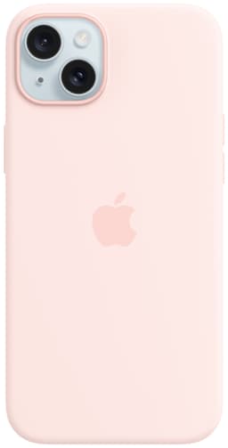 iPhone 15 Plus Silicone deksel med MagSafe (lyserosa)