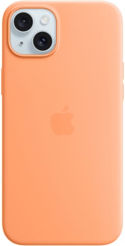 iPhone 15 Plus Silicone deksel med MagSafe (oransje)
