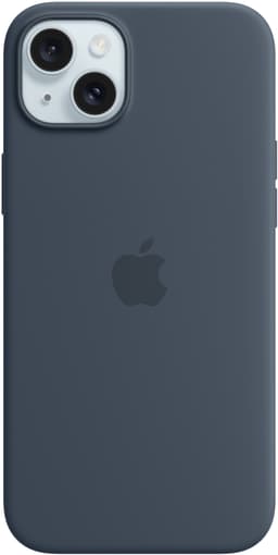 iPhone 15 Plus Silicone deksel med MagSafe (stormblå)