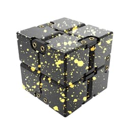 Fidget Toy Stress Avslappning Infinite Cube Flip Kub Svart-Gul