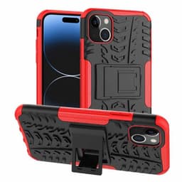 Stødbestandigt cover med stander Apple iPhone 15 - Rød