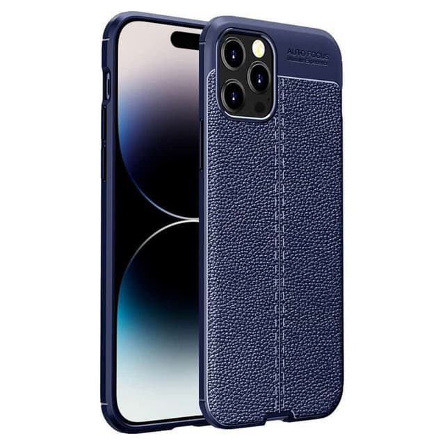 Lædermønstret TPU cover Apple iPhone 15 Pro - Blå