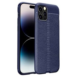Nahkakuvioitu TPU kuori Apple iPhone 15 Pro - Sininen