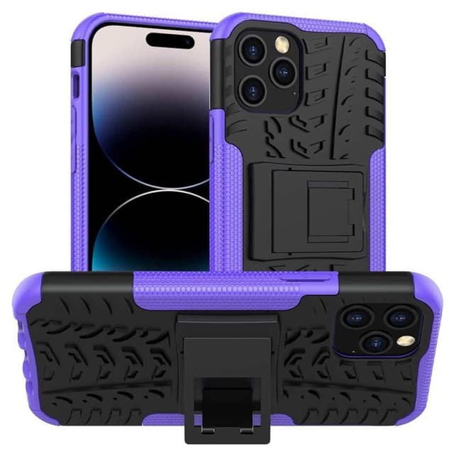 Iskunkestävä kuori jalustalla Apple iPhone 15 Pro - Violetti