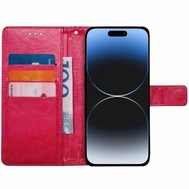 Plånboksfodral 3-kort Apple iPhone 15 Pro - Rosa
