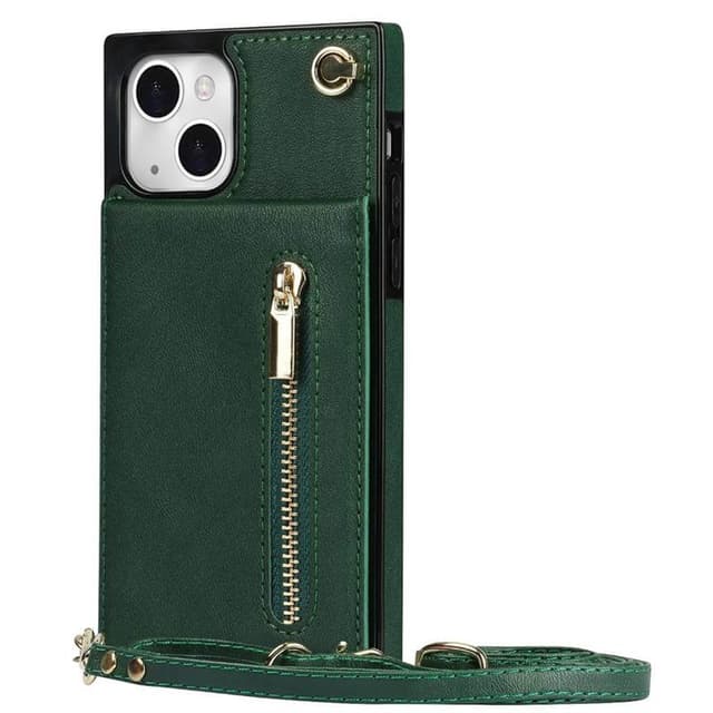 Zipper necklace case Apple iPhone 15 Plus - Grön
