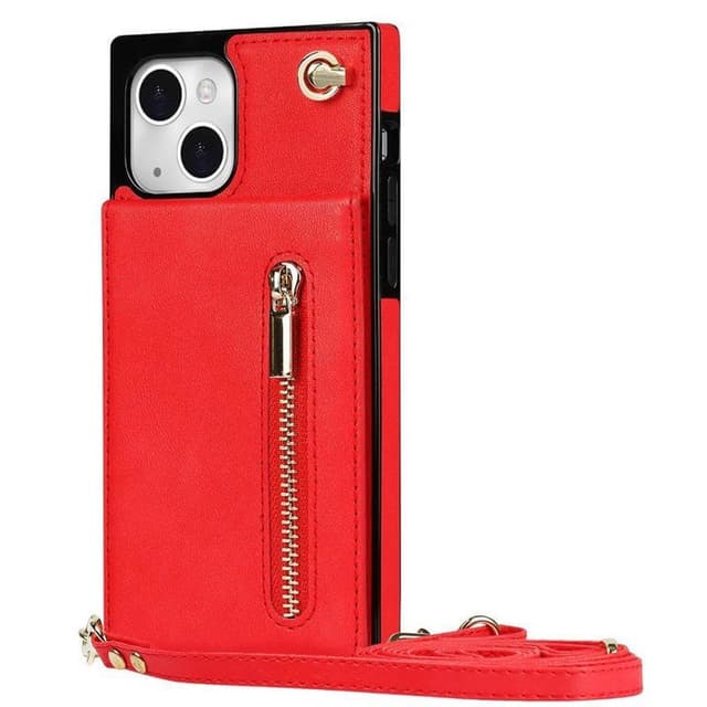 Zipper kaulakorukuori Apple iPhone 15 - Punainen