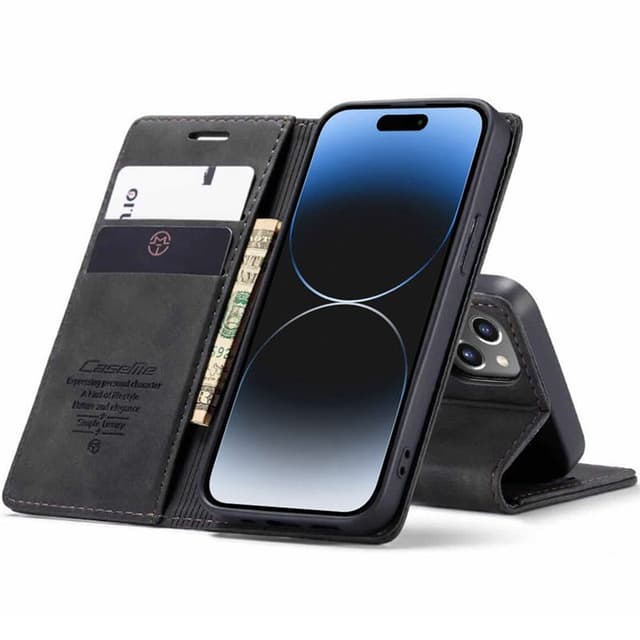 CaseMe Smart Magnet FlipCase Apple iPhone 15 - Svart