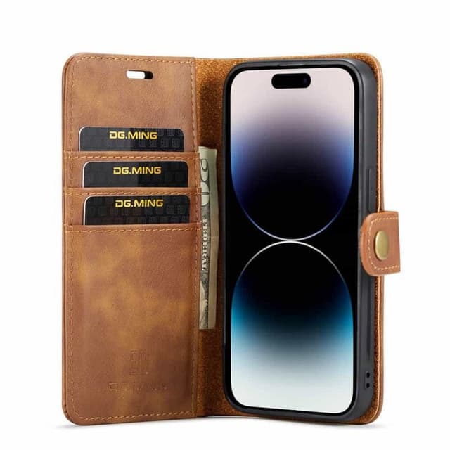 Wallet DG-Ming 2i1 Apple iPhone 15 Pro Max - Brun