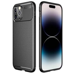 Carbon silikone cover Apple iPhone 15 Pro Max - Sort