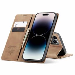 CaseMe Smart Magnet FlipCase Apple iPhone 15 Pro Max - Ruskea