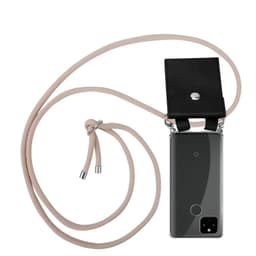 Google PIXEL 5 XL Deksel med Halskjede (rosa)