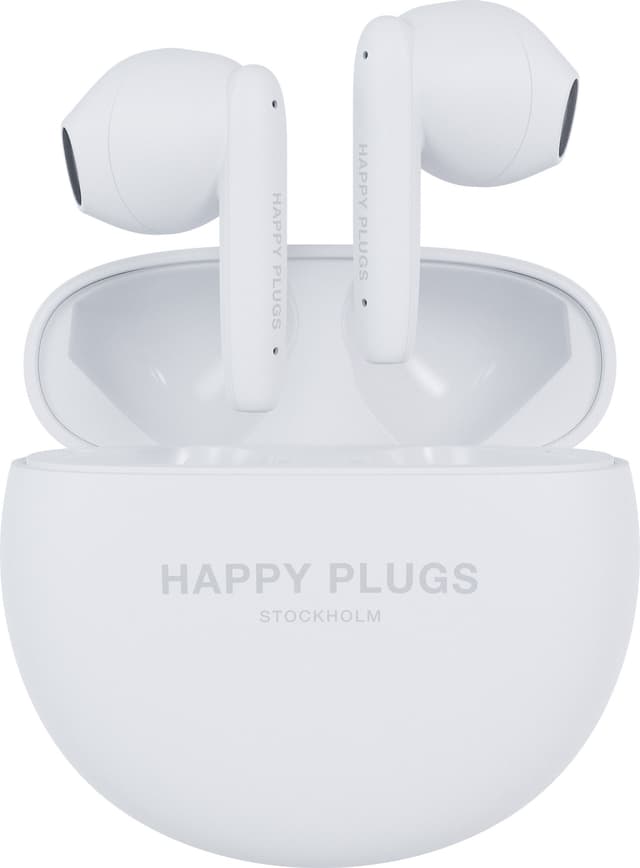 Happy Plugs Joy Lite helt trådløse in-ear hodetelefoner (hvit)