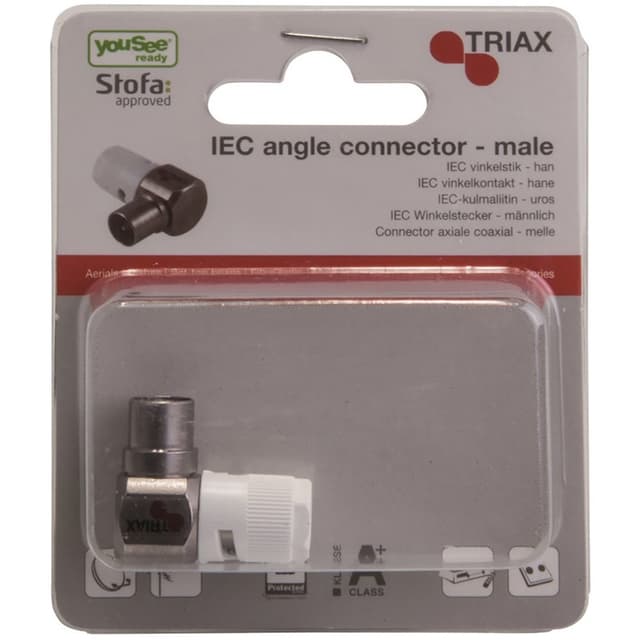 Triax IEC male anglemetal class A+
