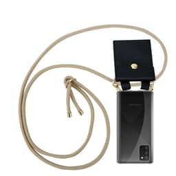 Samsung Galaxy A02s Deksel med Halskjede (brun)