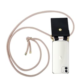 iPhone 12 MINI Deksel med Halskjede (rosa)