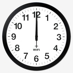 Smart WiFi automatisk tidssynkronisering Mute vægur Sort