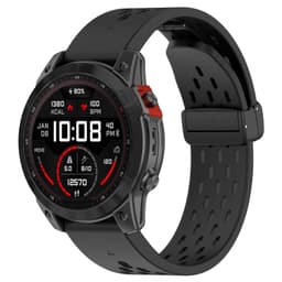 Silikonklokkerem til Garmin 20 mm - Hvit Sort