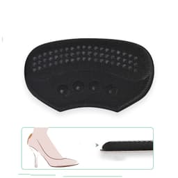 Självhäftande mjuka hälskydd 1-par Musta