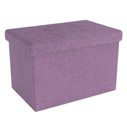 Hopfällbar Sittpall 49x30x30 cm Fotstöd (rosa)