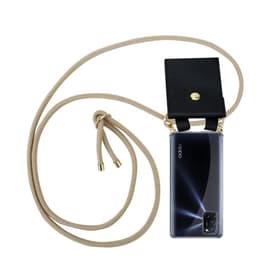 Oppo A92 Deksel med Halskjede (brun)