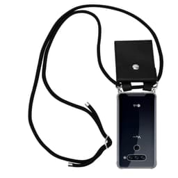 LG V40 Deksel med Halskjede (svart)