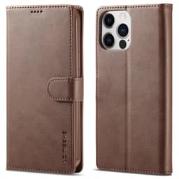 LC.IMEEKE Wallet Case till iPhone 15 Pro Max - Coffee