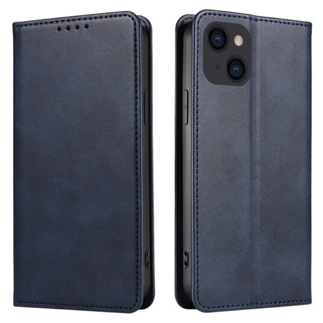 Plånboksställ Telefon Fodral Skal för iPhone 15 Pro Max - Blå