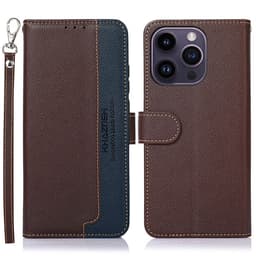 KHAZNEH till iPhone 15 Pro Plånboksfodral - Brun/Blå
