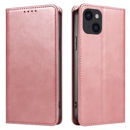 Plånboksställ Telefon Fodral Skal för iPhone 15 - Rose Gold