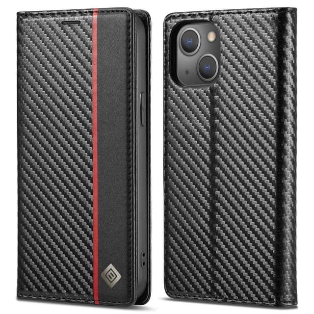 LC.IMEEKE lompakkokotelo iPhone 15 - musta