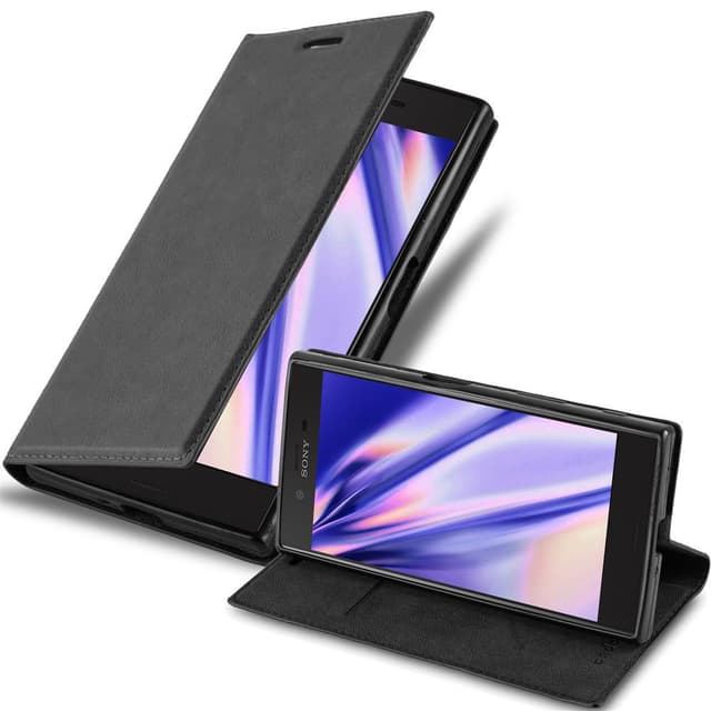 Sony Xperia X COMPACT Suojakuori Lompakkokotelo (Musta)