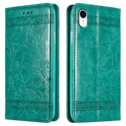 iPhone XR Suojakuori Lompakkokotelo (Turkoosi)