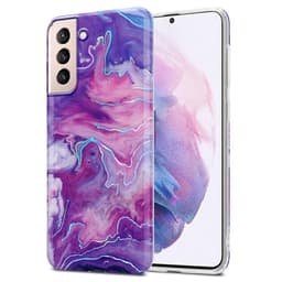 Samsung Galaxy S21 PLUS Plånboksfodral Skal (Lila)