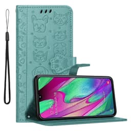 Samsung Galaxy A40 lommebokdeksel case (grønn)