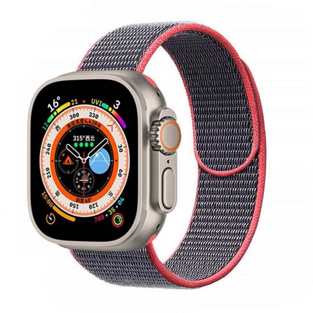 Nailon kellon renneke Apple Watch Ultra (49mm) - Electric pink