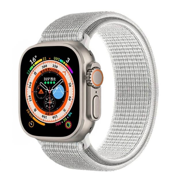 Nailon kellon renneke Apple Watch Ultra (49mm) - Summit White