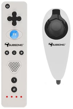Subsonic Rainbow Nintendo Wii ohjaimet (valkoinen)