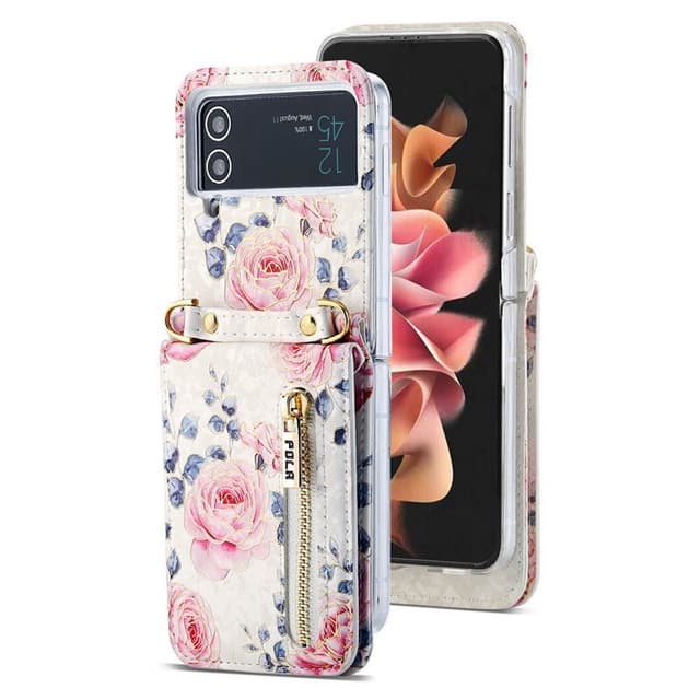 POLA Flower deksel Samsung Galaxy Z Flip 4 - White