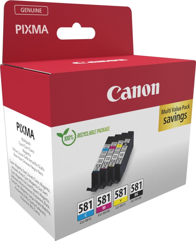 Canon blekkpatroner CLI-581 Multipakke med 4 farger